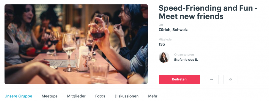 Speedfriending Meetup Group